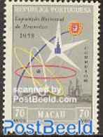 Macao 1958 Brussels Expo 1v, Mint NH, Science - Various - Atom Use & Models - World Expositions - Ungebraucht