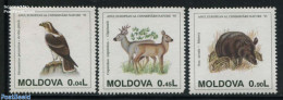 Moldova 1995 European Nature Conservation 3v, Mint NH, History - Nature - Europa Hang-on Issues - Animals (others & Mi.. - Idées Européennes