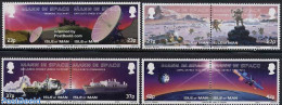 Isle Of Man 2003 Man In Space 4x2v [:], Mint NH, Science - Transport - Telecommunication - Ships And Boats - Space Exp.. - Telekom