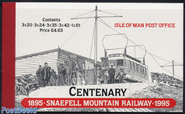 Isle Of Man 1995 Snaeffel Railway Booklet, Mint NH, Transport - Stamp Booklets - Railways - Unclassified