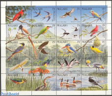 Malawi 1992 Birds 20v M/S, Mint NH, Nature - Birds - Ducks - Owls - Kingfishers - Hummingbirds - Malawi (1964-...)
