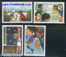Netherlands Antilles 2000 Child Welfare 4v, Mint NH, Science - Various - Computers & IT - Maps - Mills (Wind & Water) .. - Informatik