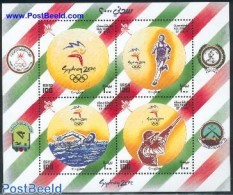 Oman 2001 Olympic Games Sydney S/s, Mint NH, Sport - Athletics - Olympic Games - Shooting Sports - Swimming - Athlétisme