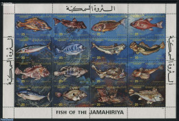 Libya Kingdom 1983 Fish 16v M/s, Mint NH, Nature - Fish - Fische