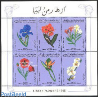 Libya Kingdom 1995 Flowers 6v M/s, Mint NH, Nature - Flowers & Plants - Sonstige & Ohne Zuordnung