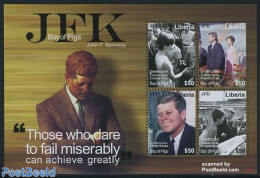 Liberia 2008 J.F. Kennedy 4v M/s, Mint NH, History - American Presidents - Politicians - Sonstige & Ohne Zuordnung