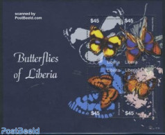 Liberia 2007 Butterflies 4v M/s, Mint NH, Nature - Butterflies - Sonstige & Ohne Zuordnung