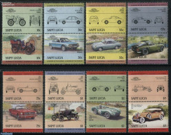 Saint Lucia 1984 Automobiles 8x2v [:] (Panhard,NSU,TVR,Ford,Aston M, Mint NH, Transport - Automobiles - Autos