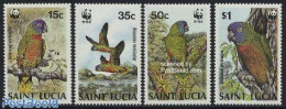 Saint Lucia 1987 WWF 4v, Mint NH, Nature - Birds - Parrots - World Wildlife Fund (WWF) - St.Lucia (1979-...)