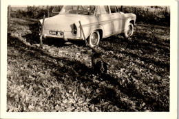 Photographie Photo Vintage Snapshot Amateur Automobile Voiture Auto Chasse - Automobile