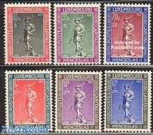 Luxemburg 1937 Child Welfare 6v, Mint NH, History - Kings & Queens (Royalty) - Art - Sculpture - Nuevos