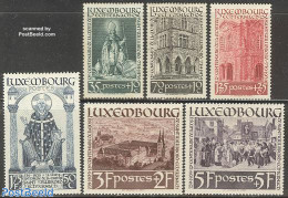 Luxemburg 1938 Willibrord 6v, Unused (hinged), Religion - Cloisters & Abbeys - Religion - Unused Stamps
