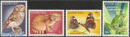 Luxemburg 1985 Endangered Animals 4v, Mint NH, Nature - Animals (others & Mixed) - Butterflies - Cats - Frogs & Toads .. - Nuovi