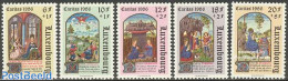Luxemburg 1986 Caritas, Miniatures 5v, Mint NH, Religion - Bible Texts - Christmas - Art - Books - Paintings - Neufs