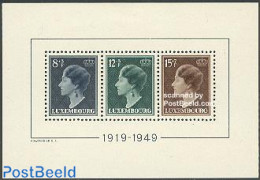 Luxemburg 1949 Charlotte Jubilee S/s, Mint NH, History - Kings & Queens (Royalty) - Ongebruikt