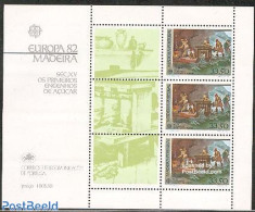 Madeira 1982 Europa, History S/s, Mint NH, History - Various - Europa (cept) - History - Mills (Wind & Water) - Molens