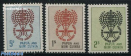 Papua New Guinea 1962 Anti Malaria 3v, Mint NH, Health - Nature - Health - Insects - Papoea-Nieuw-Guinea