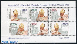 Portugal 1982 Visit Of Pope John Paul II S/s, Mint NH, Religion - Pope - Religion - Ungebraucht