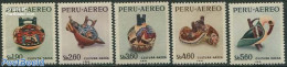 Peru 1968 Nazca Culture 5v, Mint NH, History - Archaeology - Art - Art & Antique Objects - Ceramics - Arqueología