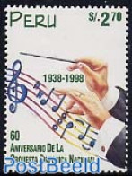 Peru 1998 National Orchestra 1v, Mint NH, Performance Art - Music - Muziek