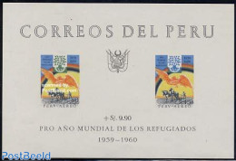 Peru 1960 World Refugees Year S/s, Mint NH, History - Various - Refugees - Agriculture - Int. Year Of Refugees 1960 - Vluchtelingen