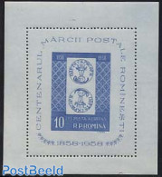 Romania 1958 Stamp Centenary S/s, Mint NH, 100 Years Stamps - Stamps On Stamps - Ongebruikt