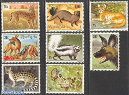 Rwanda 1981 Carnivorous Animals 8v, Mint NH, Nature - Animals (others & Mixed) - Cat Family - Andere & Zonder Classificatie