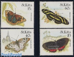 Saint Kitts/Nevis 1990 Butterflies 4v, Mint NH, Nature - Butterflies - Sonstige & Ohne Zuordnung