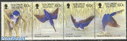 Solomon Islands 1987 Mangrove Kingfisher 4v [:::], Mint NH, Nature - Birds - Kingfishers - Solomon Islands (1978-...)