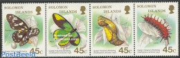 Solomon Islands 1987 Butterflies 4v [:::], Mint NH, Nature - Butterflies - Islas Salomón (1978-...)