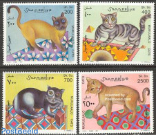 Somalia 1997 Cats 4v, Mint NH, Nature - Cats - Somalië (1960-...)
