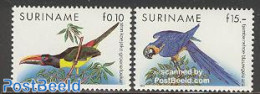 Suriname, Republic 1991 Definitives, Birds 2v (10c,15g), Mint NH, Nature - Birds - Parrots - Suriname