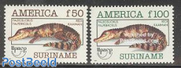 Suriname, Republic 1993 UPAE, Crocodiles 2v, Mint NH, Nature - Crocodiles - Reptiles - U.P.A.E. - Suriname
