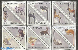Suriname, Republic 1997 Monkeys 6x2v, Mint NH, Nature - Animals (others & Mixed) - Monkeys - Surinam