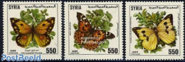 Syria 1989 Butterflies 3v, Mint NH, Nature - Butterflies - Siria