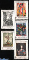 Czechoslovkia 1966 Paintings 5v, Mint NH, Nature - Hunting - Owls - Art - Modern Art (1850-present) - Andere & Zonder Classificatie