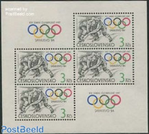 Czechoslovkia 1984 Olympic Winter Games S/s, Mint NH, Sport - Ice Hockey - Olympic Winter Games - Altri & Non Classificati