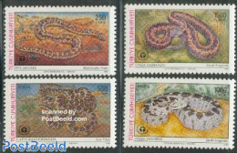 Türkiye 1991 Environment Day, Snakes 4v, Mint NH, Nature - Environment - Reptiles - Snakes - Other & Unclassified