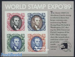 United States Of America 1989 World Stamp Expo S/s, Mint NH, Philately - Stamps On Stamps - Ongebruikt