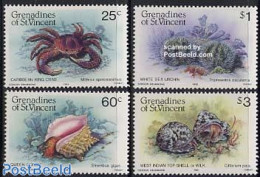 Saint Vincent & The Grenadines 1985 Marine Life 4v, Mint NH, Nature - Shells & Crustaceans - Crabs And Lobsters - Marine Life