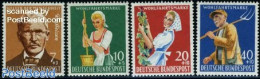 Germany, Federal Republic 1958 Welfare, Agriculture 4v, Mint NH, Nature - Various - Wine & Winery - Agriculture - Bank.. - Unused Stamps
