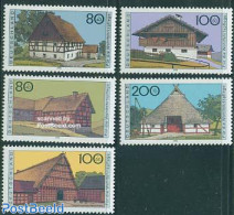 Germany, Federal Republic 1995 Farm Houses 5v, Mint NH, Art - Architecture - Nuovi