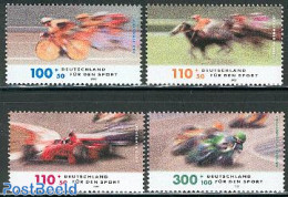 Germany, Federal Republic 1999 Sports 4v, Mint NH, Sport - Transport - Cycling - Sport (other And Mixed) - Automobiles.. - Neufs