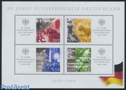 Germany, Federal Republic 1999 50 Years Bundesrepublik S/s, Mint NH, History - History - Neufs