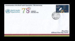Mauritius (Ile Maurice) 2023 - Commemoration Of 75 Years Of World Health Organisation (WHO) - FDC - Maurice (1968-...)