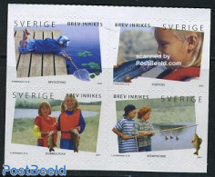Sweden 2007 Holidays, Fishing 4v S-a, Mint NH, Nature - Various - Fish - Fishing - Tourism - Ongebruikt