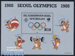 Seychelles, Zil Eloigne Sesel 1988 Olympic Games Seoul S/s, Mint NH, Sport - Olympic Games - Seychelles (1976-...)