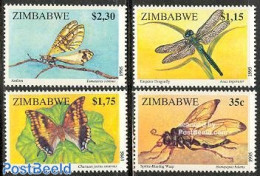 Zimbabwe 1995 Insects 4v, Mint NH, Nature - Insects - Zimbabwe (1980-...)