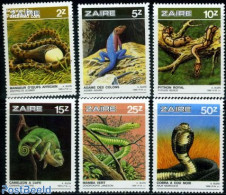 Congo Dem. Republic, (zaire) 1987 Reptiles 6v, Mint NH, Nature - Animals (others & Mixed) - Reptiles - Snakes - Sonstige & Ohne Zuordnung