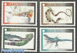 Aruba 2000 Definitives, Reptiles 4v, Mint NH, Nature - Reptiles - Snakes - Sonstige & Ohne Zuordnung